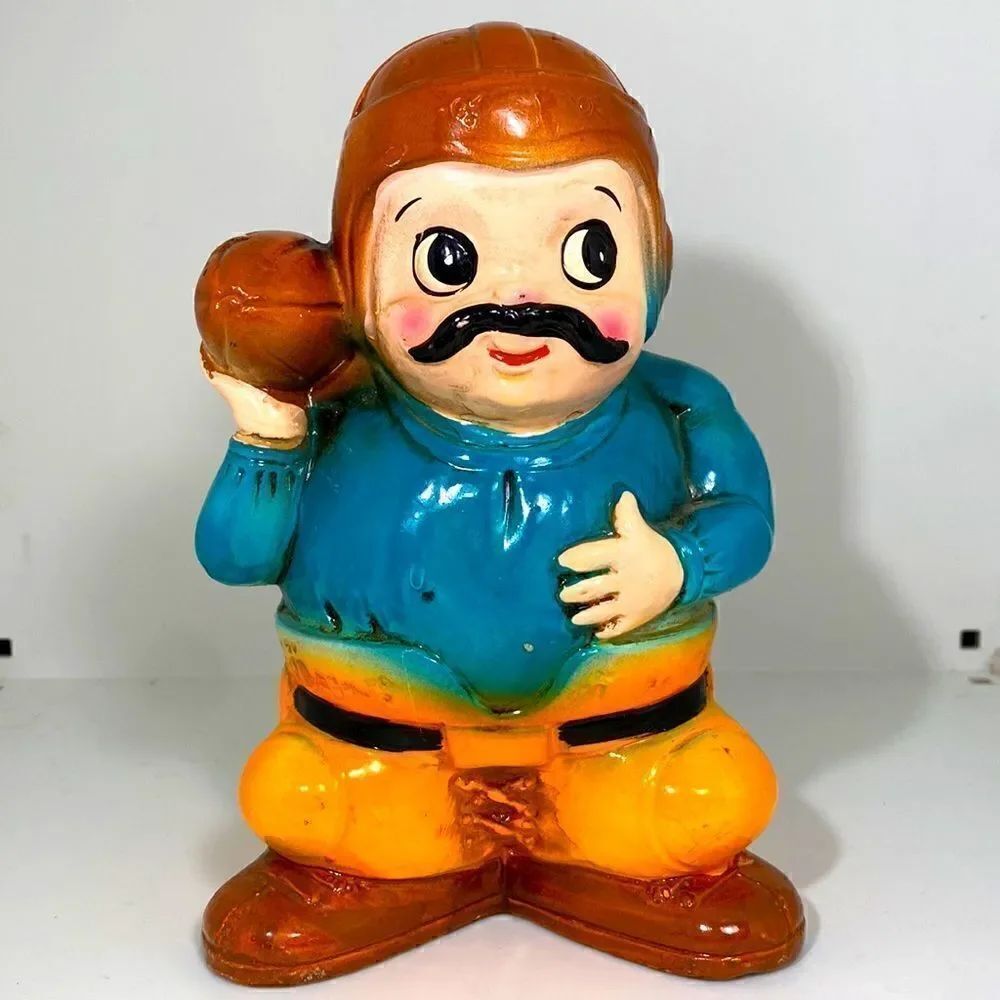 Vintage Inarco Japan Ceramic Football Player Coin Bank